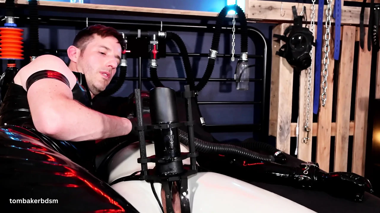 Training the Rubber Gimp in Orgasm Control Pt 3 (4k)