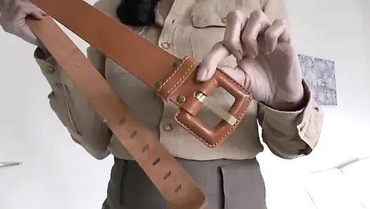 Exciting Belt Try-on with a Linen Skirt, Part 3, Lady Victoria Valente