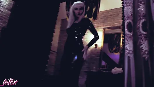 Hot domina Eva Latex play with a dick CBT toys BDSM kink femdom fetish Milf mature mistress blonde