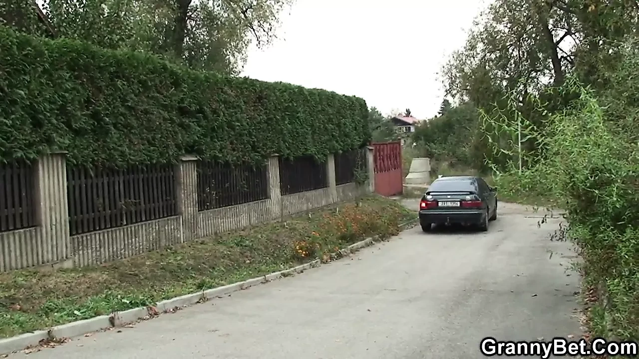 Old blonde grandma enjoys riding cock