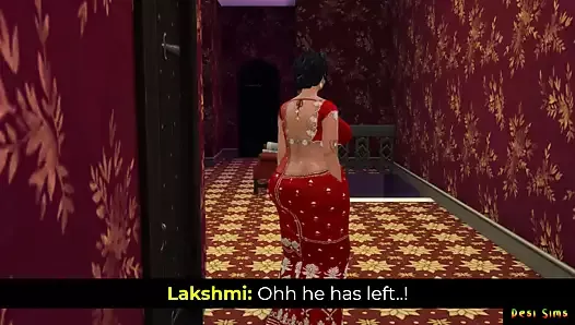 Тетушка Lakshmi - часть 1, часть 8 - грудастую милфу дези шантажировал извращенный незнакомец - wickedwhims