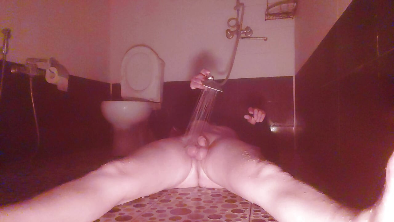 Bathroom Booty Femboy Under The Hot Shower Enjoying Her Own Body