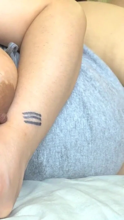 Jaw-dropping moment from "Stepson Creampied Stepmom With Big Boobs And Big Areolas After Massage Her Big Tits With Big Nipples"