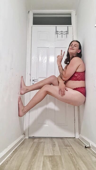 Ægte amatør hjemmelavet badeværelse sexet rødt lingeri par photoshoot x