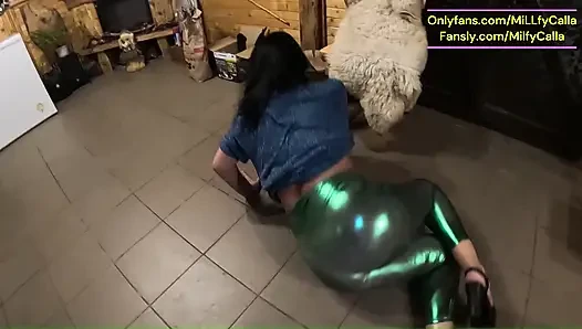Shiny Yellow Downjacket BJ – Pussy Rules Shirt and Double Cum on My Clothes