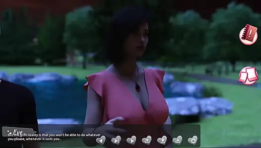 Membantu cewek-cewek hot #4 - johanne bangun diikat di pohon dan sebagainya... Sepong kontol cowok itu... Belle dan Stacy saling bermain.