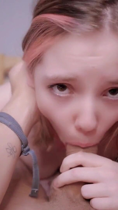 TEEN GIRL shy to suck dick, so I ROUGH fuck her mouth | Clip 1