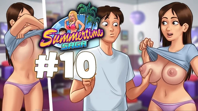 My stepsister charges me for touching her tits (Summertime Saga #10) - Jazziuu