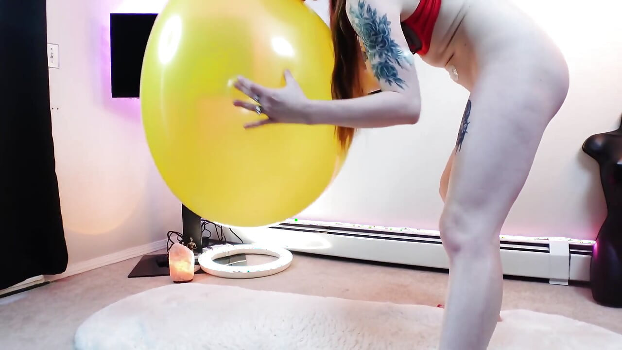 Gigantyczny balon garping odbijający warkocz fetysz