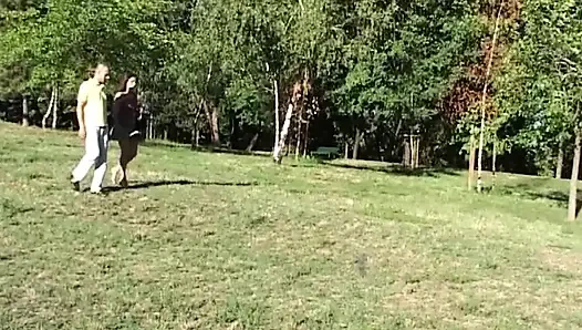 Horny MILF Picked up Outdoors for Sloppy Couch Pounding