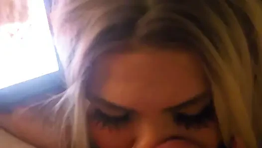 Watching me cuck him during SPH & light CBT! Flat pink pussy chastity for cuckie lol