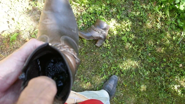 Piss in wifes brown ankle boot