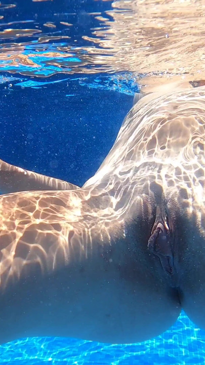Busty Blonde MILF Rides Cock Wildly Poolside
