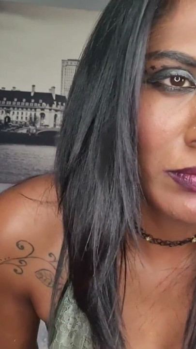 Worthless Indian slut humiliates herself, dirty talk cum on her face, JOI | Clip 2