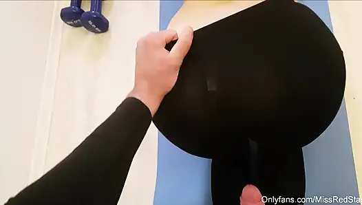 Teen Babe Rip her Yoga Pants to Fuck her Trainer