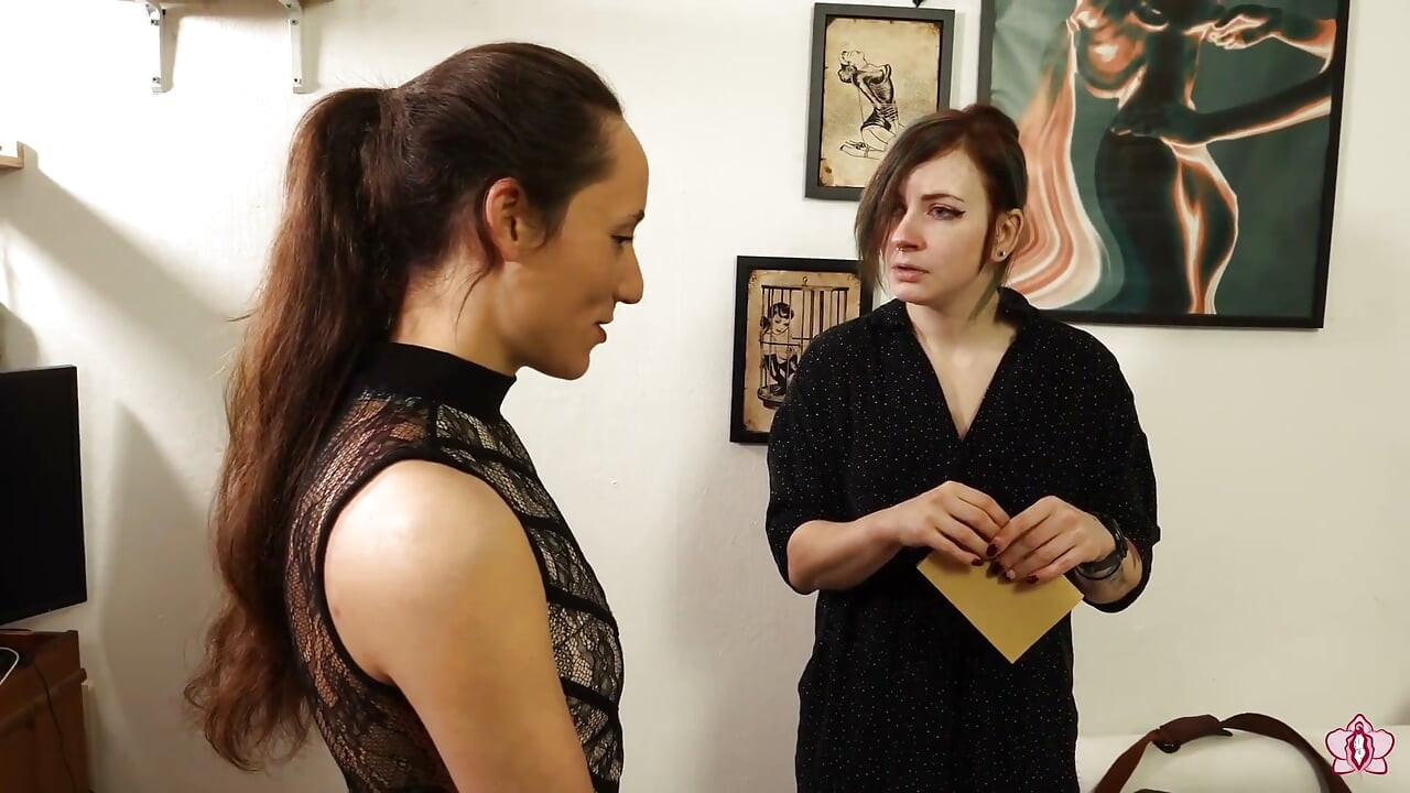 Miss Ash Borrows Slave Mila for a Week to Satisfy Her Every Whim, with Spanking, Nipple Clamps and Lesbian Domination