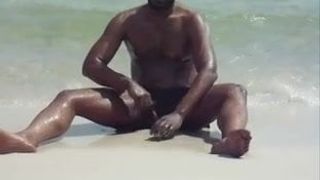 jerking off at the beach