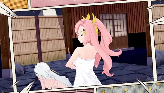 Aether lost in time 1 : Yixuan and Nicole (zenless zone zero) in hot spring !