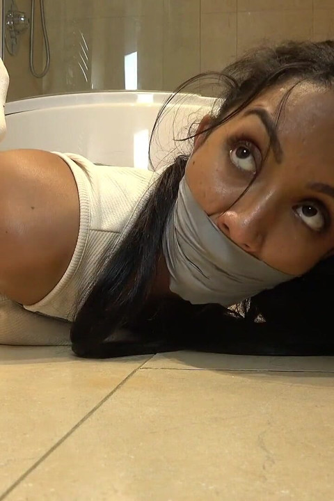 Courtney's Captivity: Taped up and Tape Wrap Gagged in Relentless Interrogation and Humiliation!