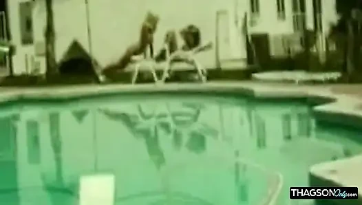 Mature Blonde Babe Stretched Wide in Outdoor Anal Action