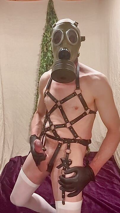 Stockings Leather Gas Mask Big Cock Rocket