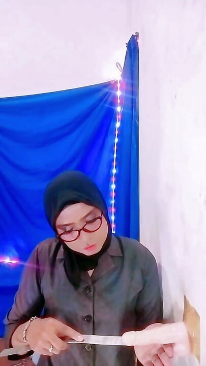 Hijab Teacher Checks and Disciplines Student's Cock