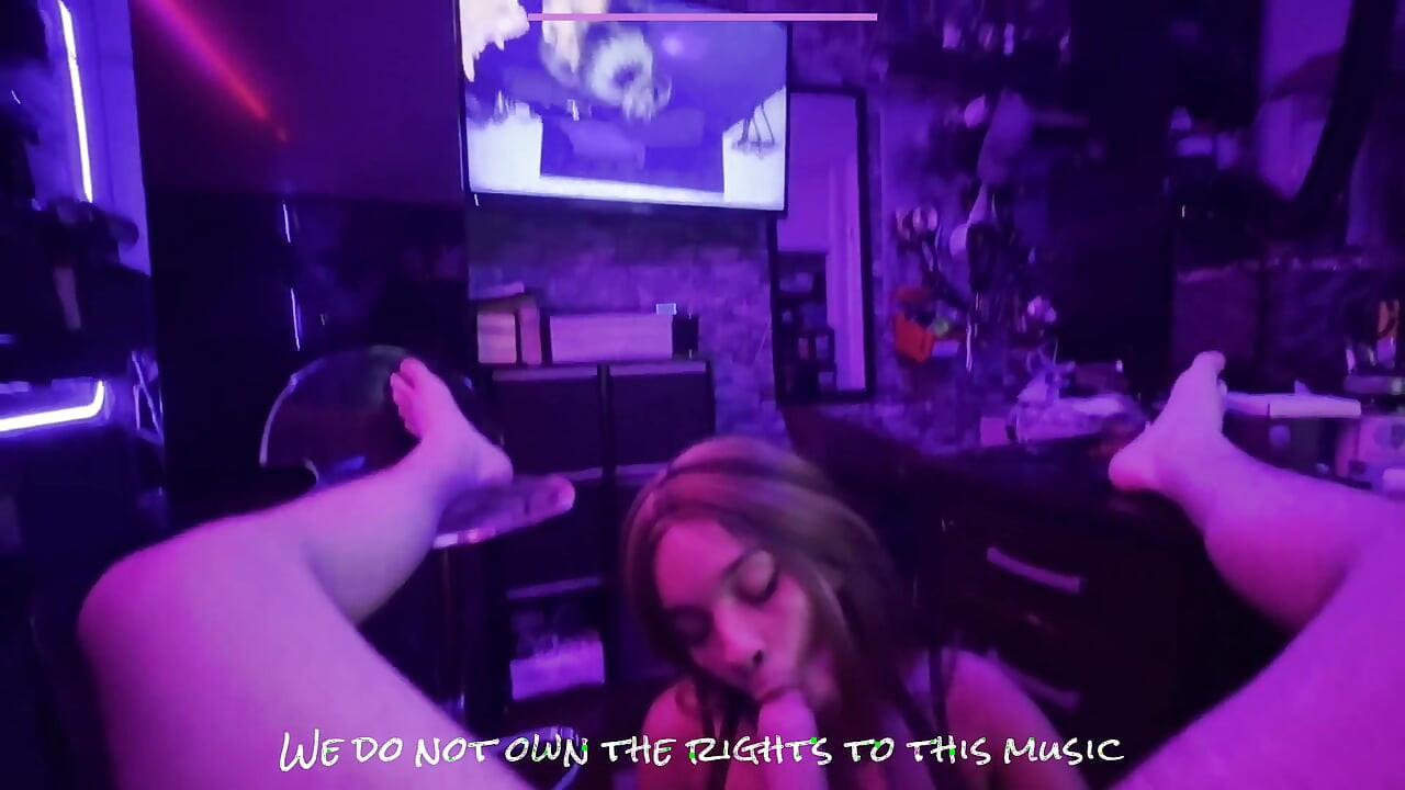 Nadia Giving Head in the Office While I Was Watching Our Video