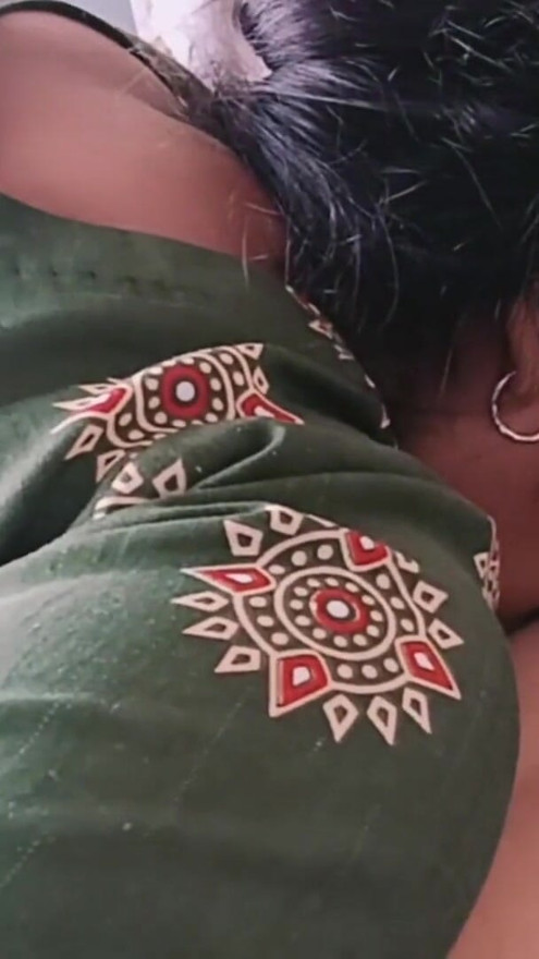 Desi Indian Marathi Pooja feeds her student with her big tits | Clip 1