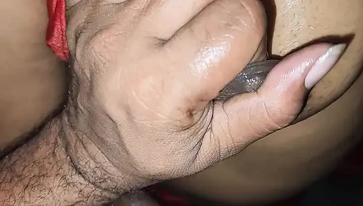 I fucked her sexy chest while taking a shower.