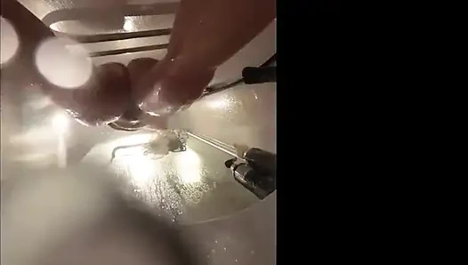 Webcam Under Stepsisters Bath. Wet Pussy After Sex with Boyfriend