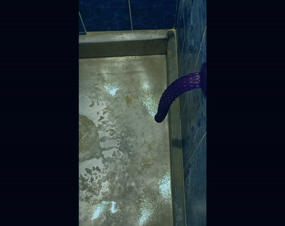 Back in the shower, playing with my anus again...