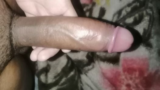 Massaging My Brown Dick with Oil