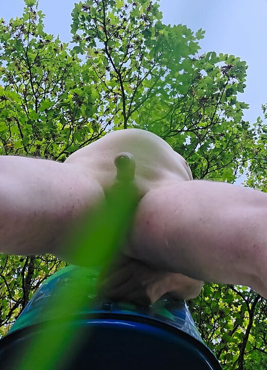 fucked my ass in the park at a garbage can