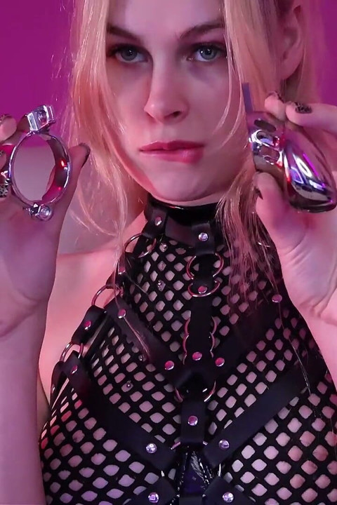 Iron Chastity Femdom I Lock You in Steel Cage for Cum Control