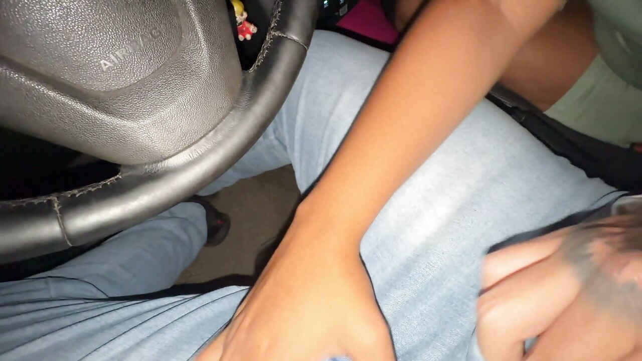 BBW brunette with big tits gives the Uber driver a creampie, pays the ride with her huge as. pov - mexican