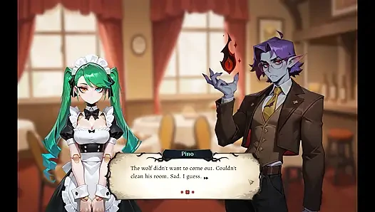 Hotel Tales Magic HENTAI Game Ep.2 SIREN BLOWJOB under the table end with a FACIAL HAPPY ENDING !