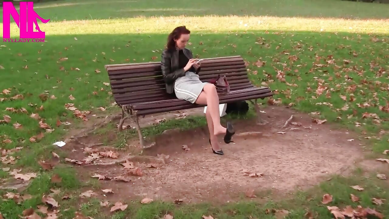 Dangling in Black Patent Pumps in the Park
