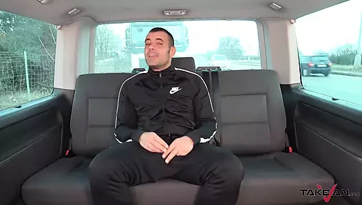 Blonde fucked in van keep fucking stranger when police check her