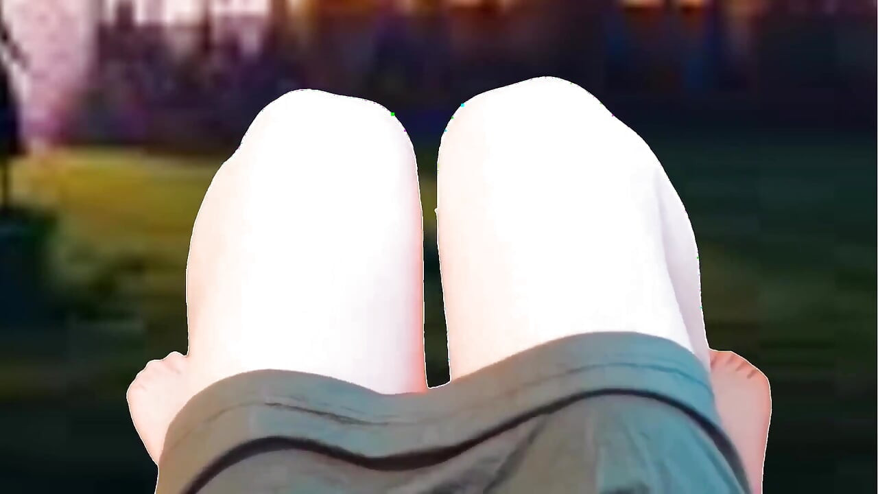 1 Hands-free Cumshot Cute Legs White Thighs Shemale