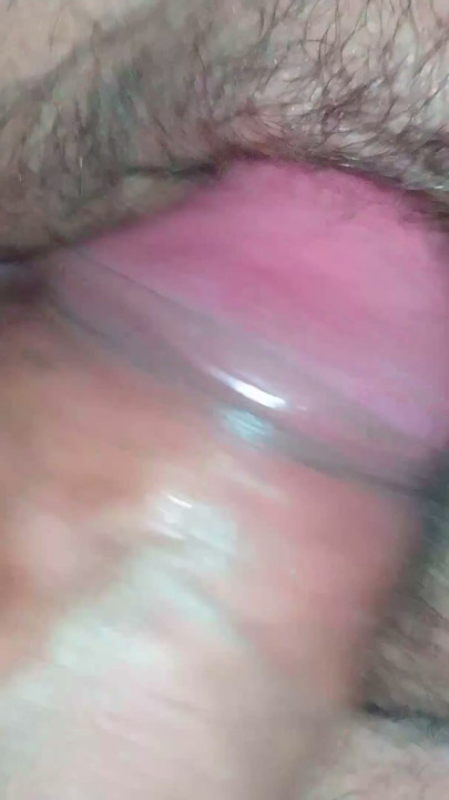 I let this big, veiny dick spank my pussy and its big, red head play at the front door | Clip 1