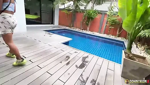 JohnTronX - Tanned beauty with a perfect ass gets ravaged hard and deep