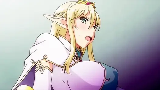 Cadı sürtükler sihirbazlar dünyasında sert sikiliyor! Kyonyuu elf oyako saimin hentai pornosu, hentai seks sahneleri