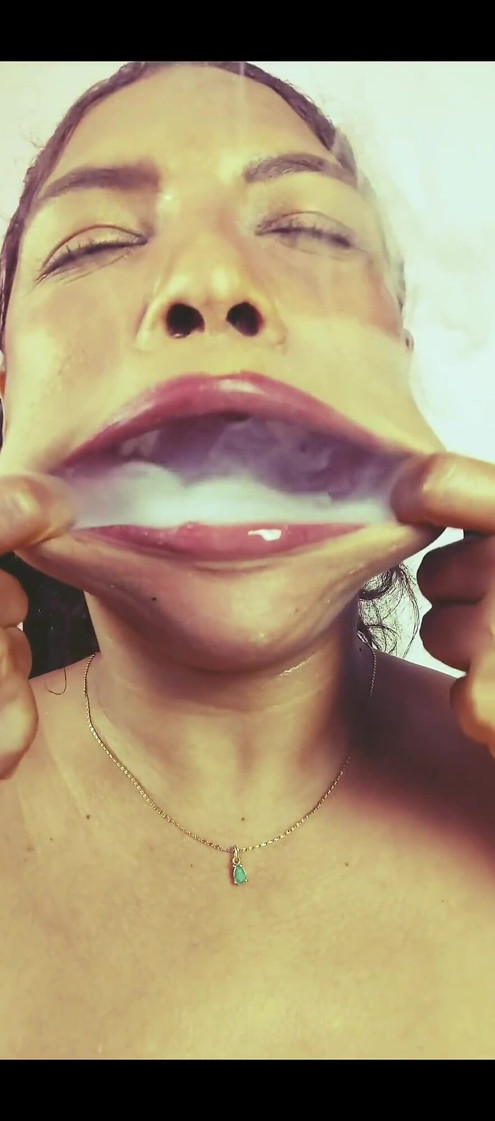 Obeying my master's orders by smoking and sucking cock