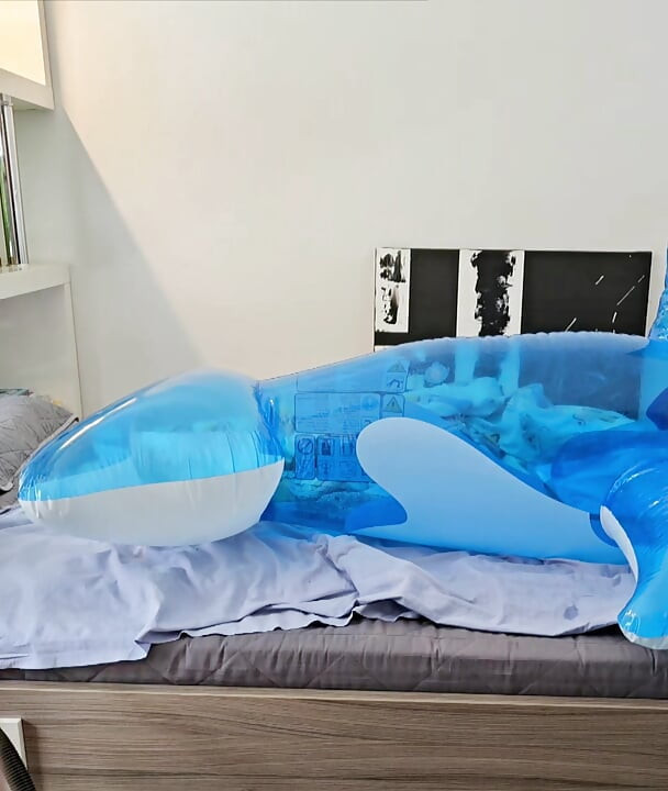 Quickie on my inflatable orca
