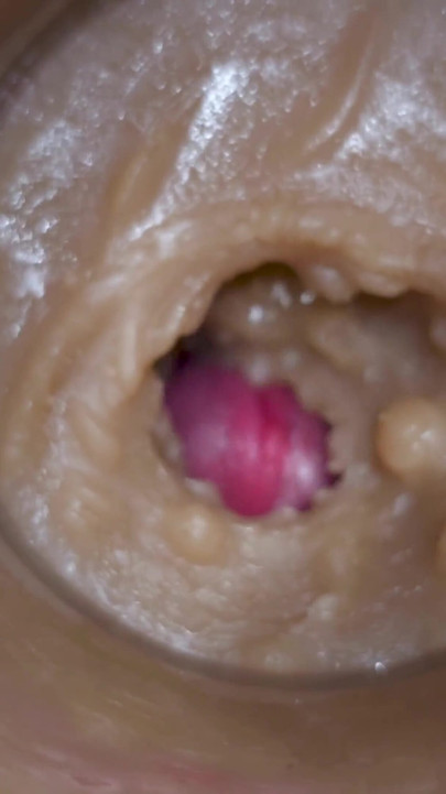 Extreme close up!  Injecting a large dose of sperm pussy toy Camera  4k | Clip 1