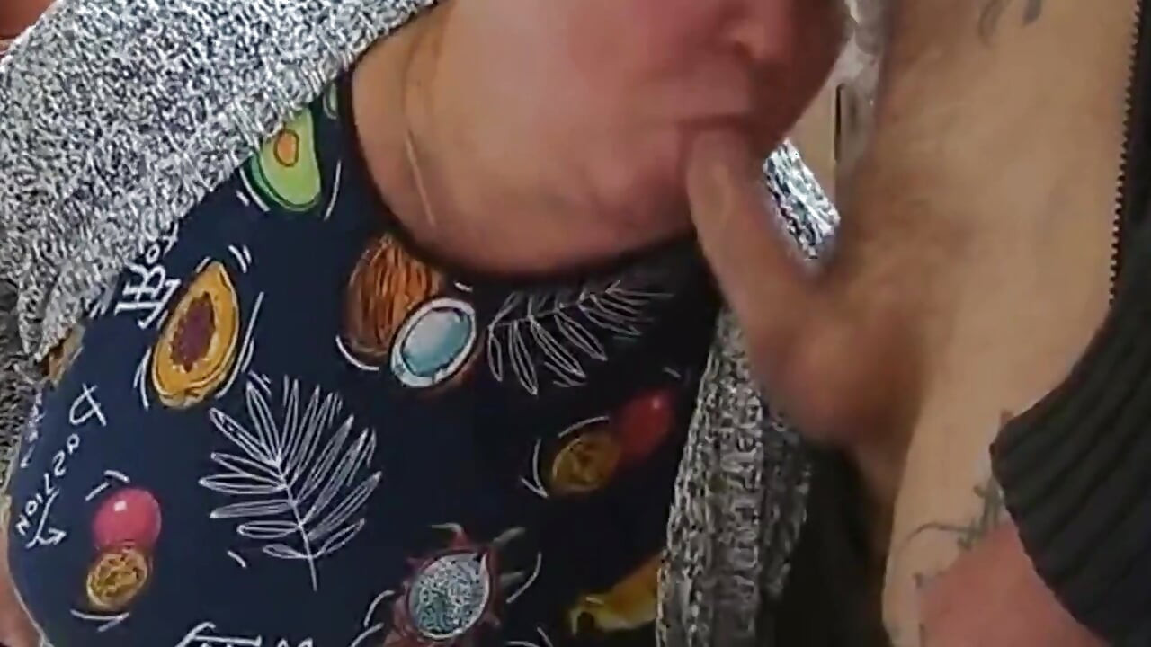 Mother-in-law Jerks off My Cock on the Balcony