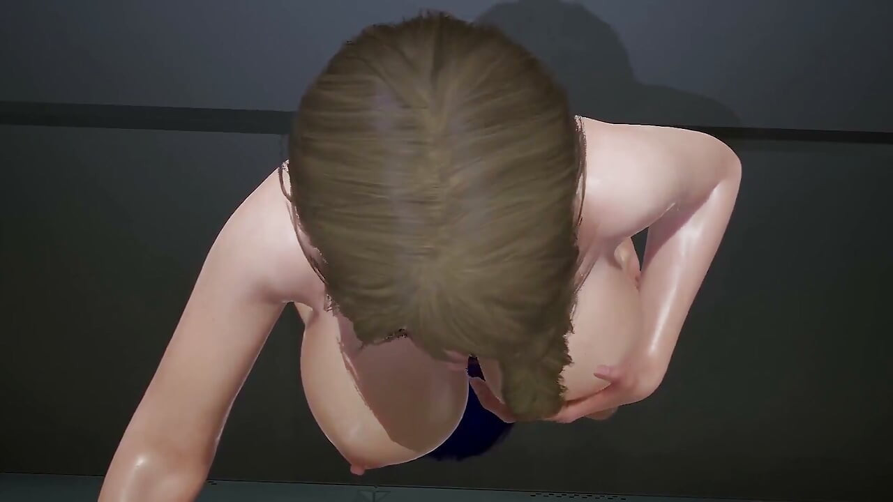 Rondborstige milf krijgt haar kutje staand opgegeten door een dorstige jonge lesbienne: 3D-porno