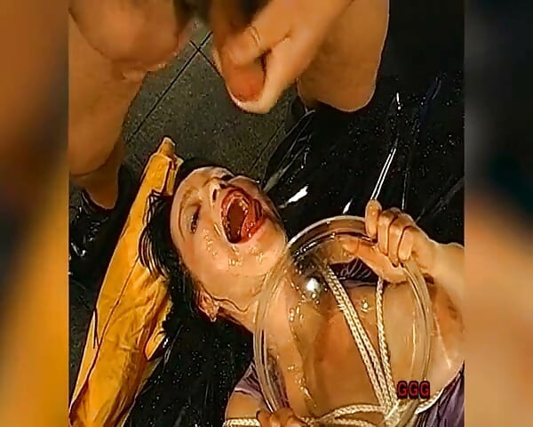 Betty the Cum Swallowing Champion in Dirty Bukkake