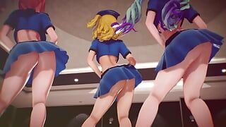 Mmd R-18 anime meisjes sexy dansclip 286