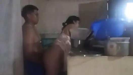 The Boss Comes Into the Kitchen to Fuck Me, His Cock Excites Me
